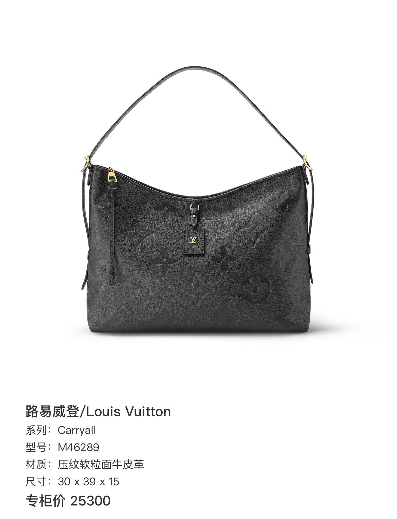 Louis Vuitton Carryall Leather 30 x 39 x 15 M46289