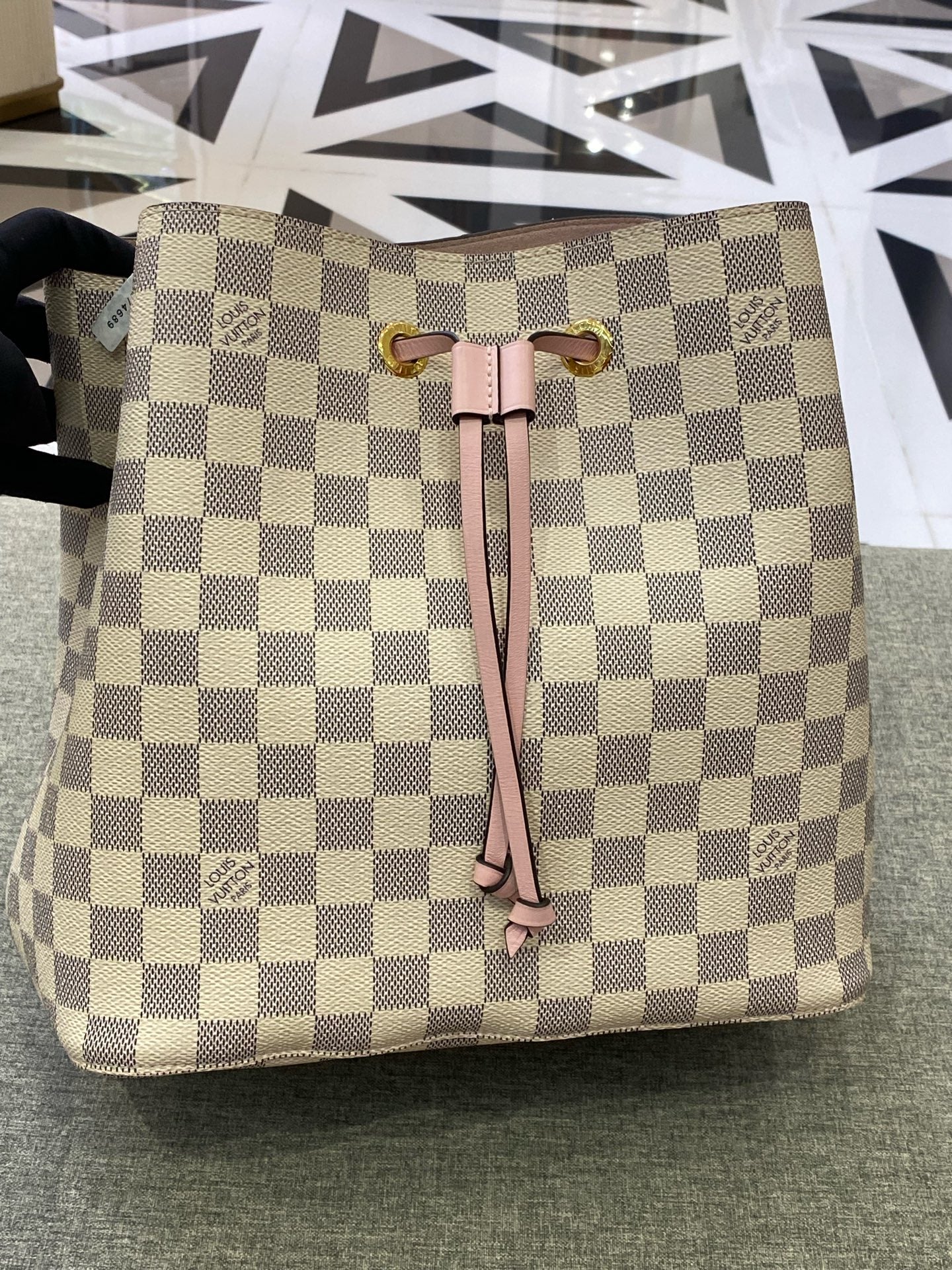 Louis Vuitton White Bucket & Drawstring Bag
