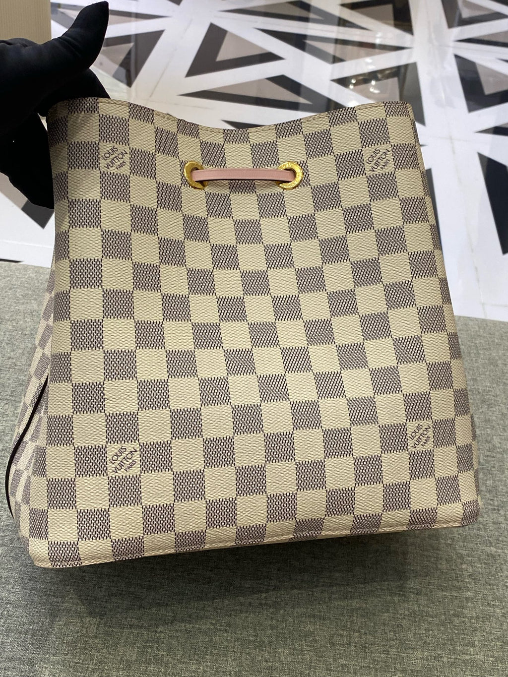 Louis Vuitton White Bucket & Drawstring Bag