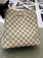 Louis Vuitton White Bucket & Drawstring Bag