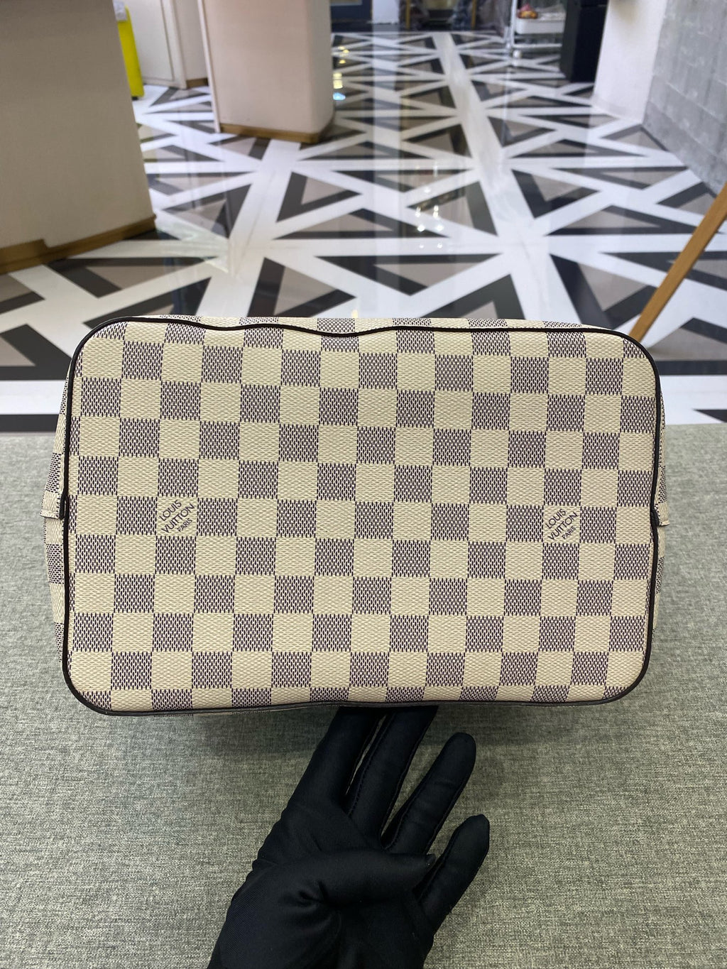 Louis Vuitton White Bucket & Drawstring Bag