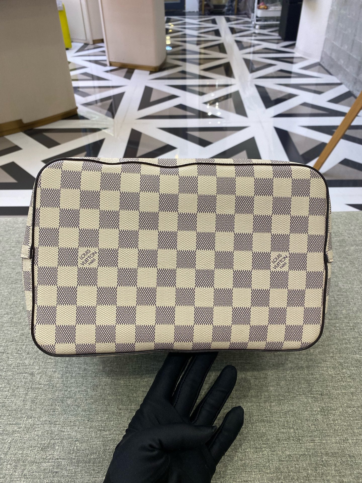 Louis Vuitton White Bucket & Drawstring Bag