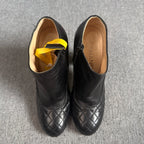 Chanel Leather Black Ankle boots
