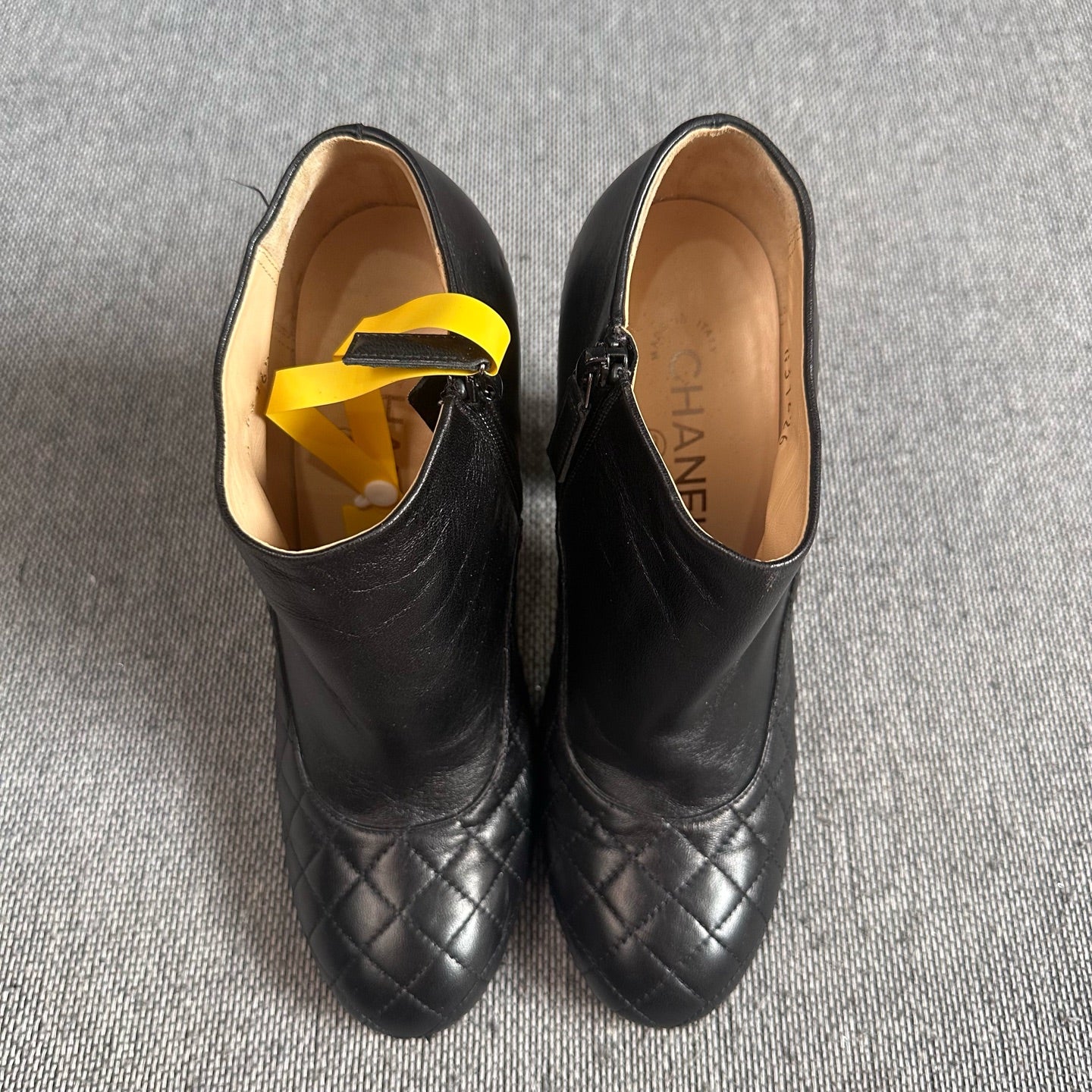 Chanel Leather Black Ankle boots