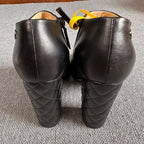 Chanel Leather Black Ankle boots