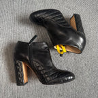 Chanel Leather Black Ankle boots
