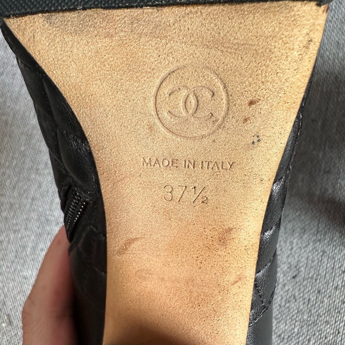Chanel Leather Black Ankle boots