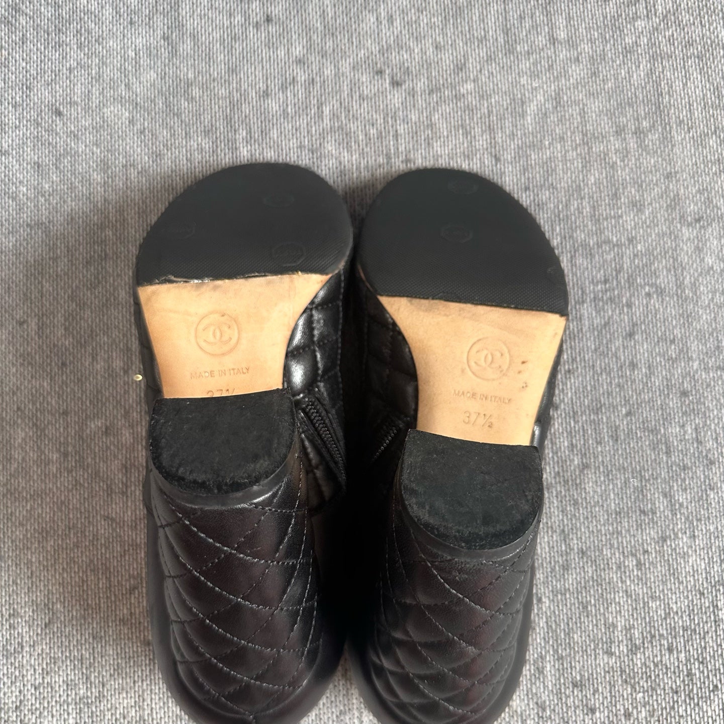 Chanel Leather Black Ankle boots