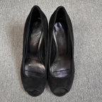 Hermes Alcantara Black High heels