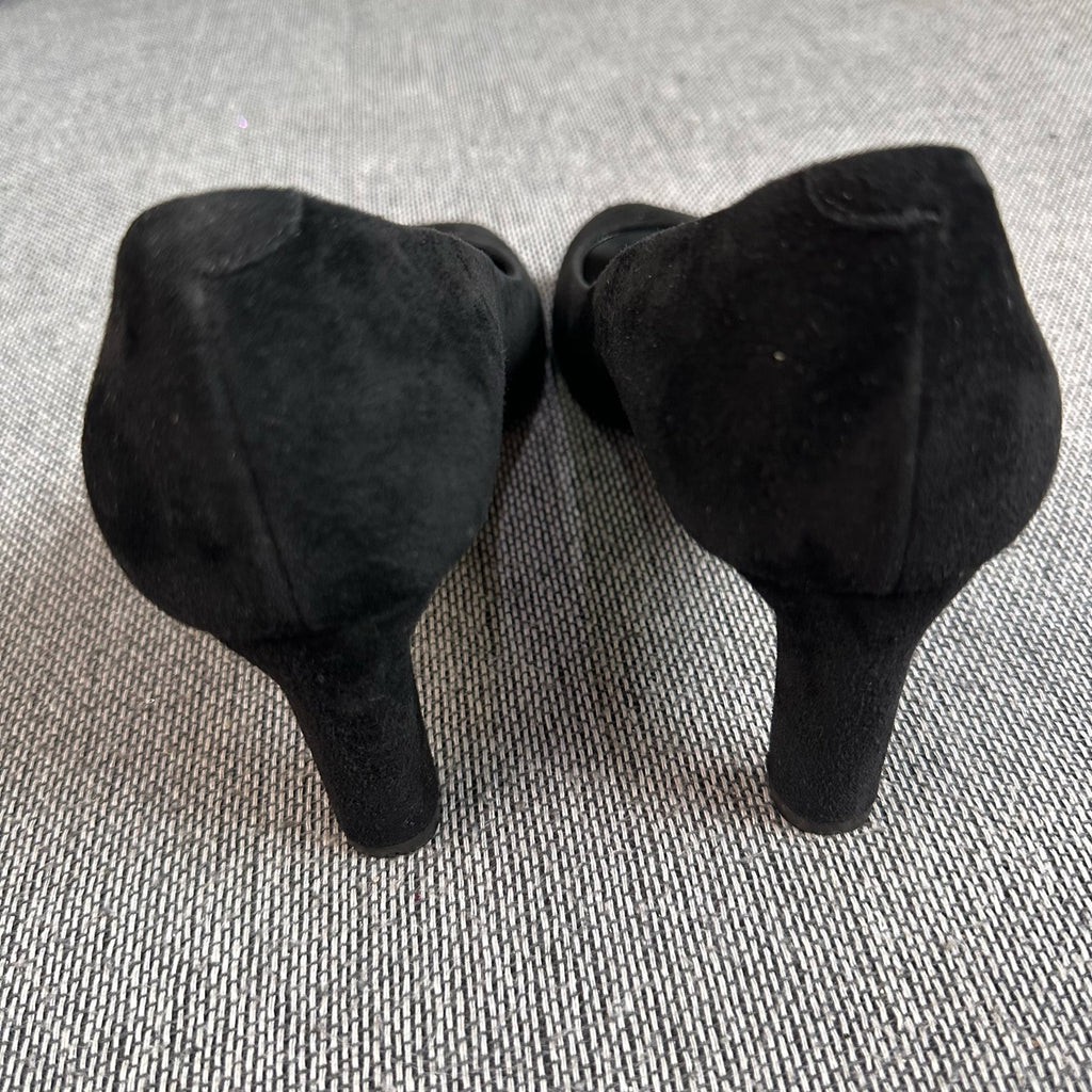 Hermes Alcantara Black High heels