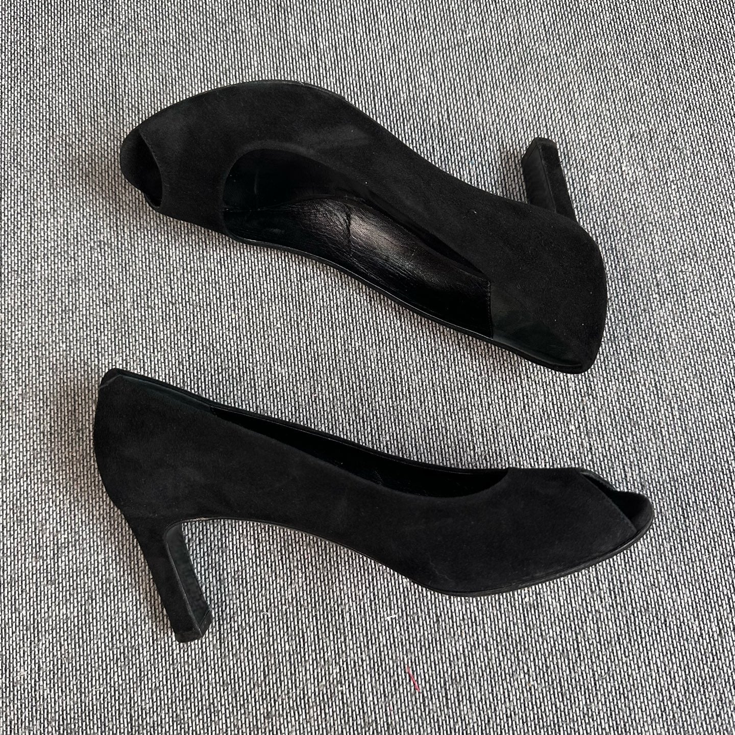 Hermes Alcantara Black High heels