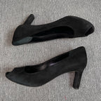 Hermes Alcantara Black High heels