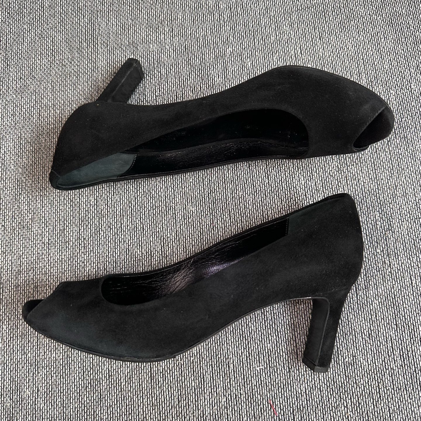 Hermes Alcantara Black High heels