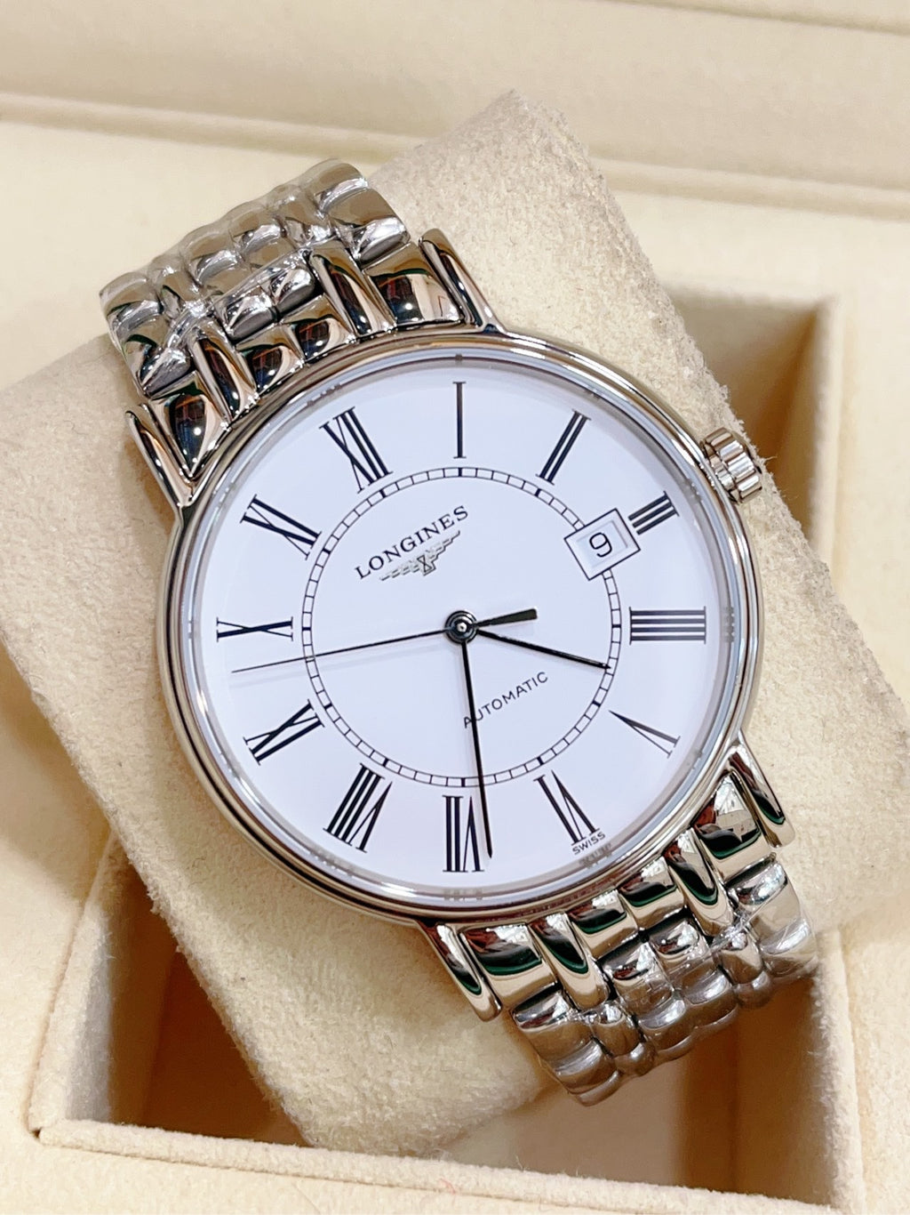 Longines White Mechanical watch