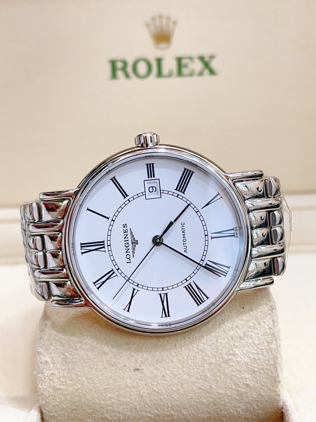 Longines White Mechanical watch