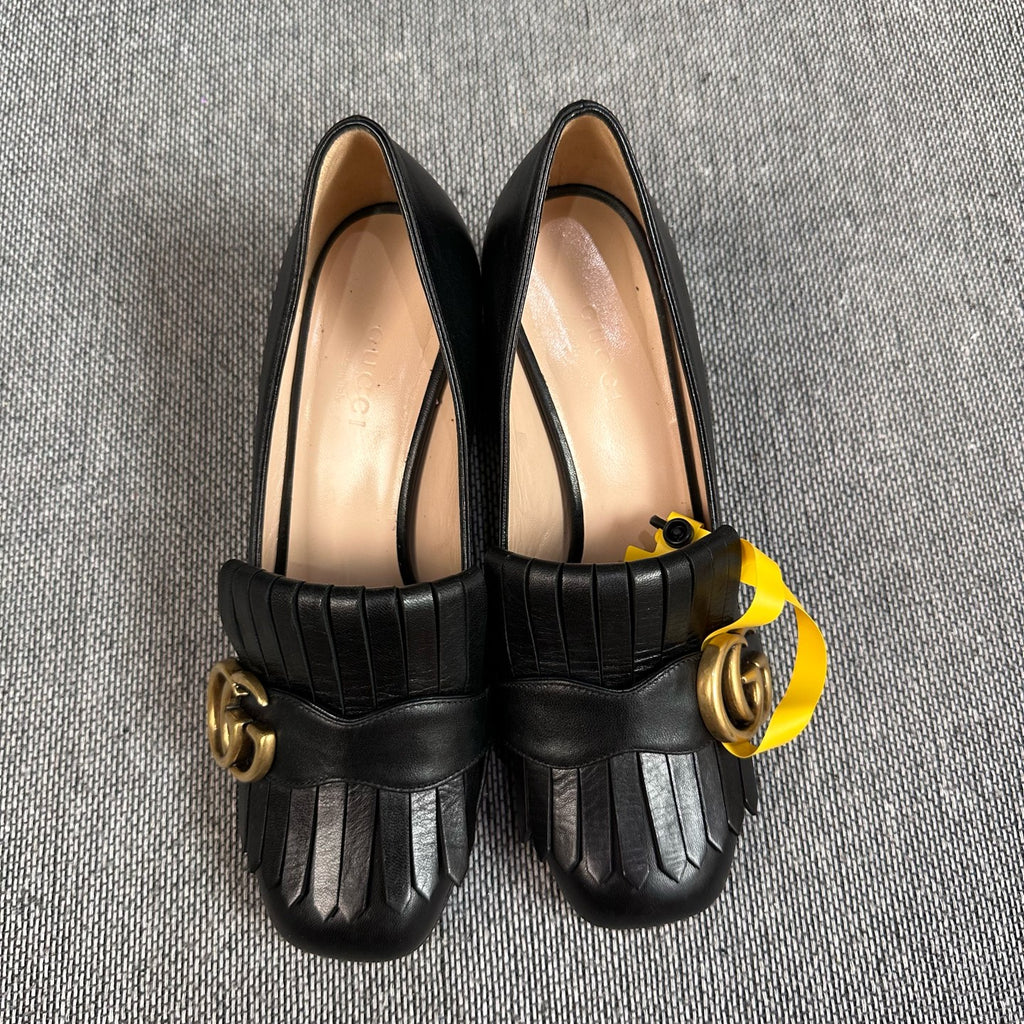 空白 Black High heels