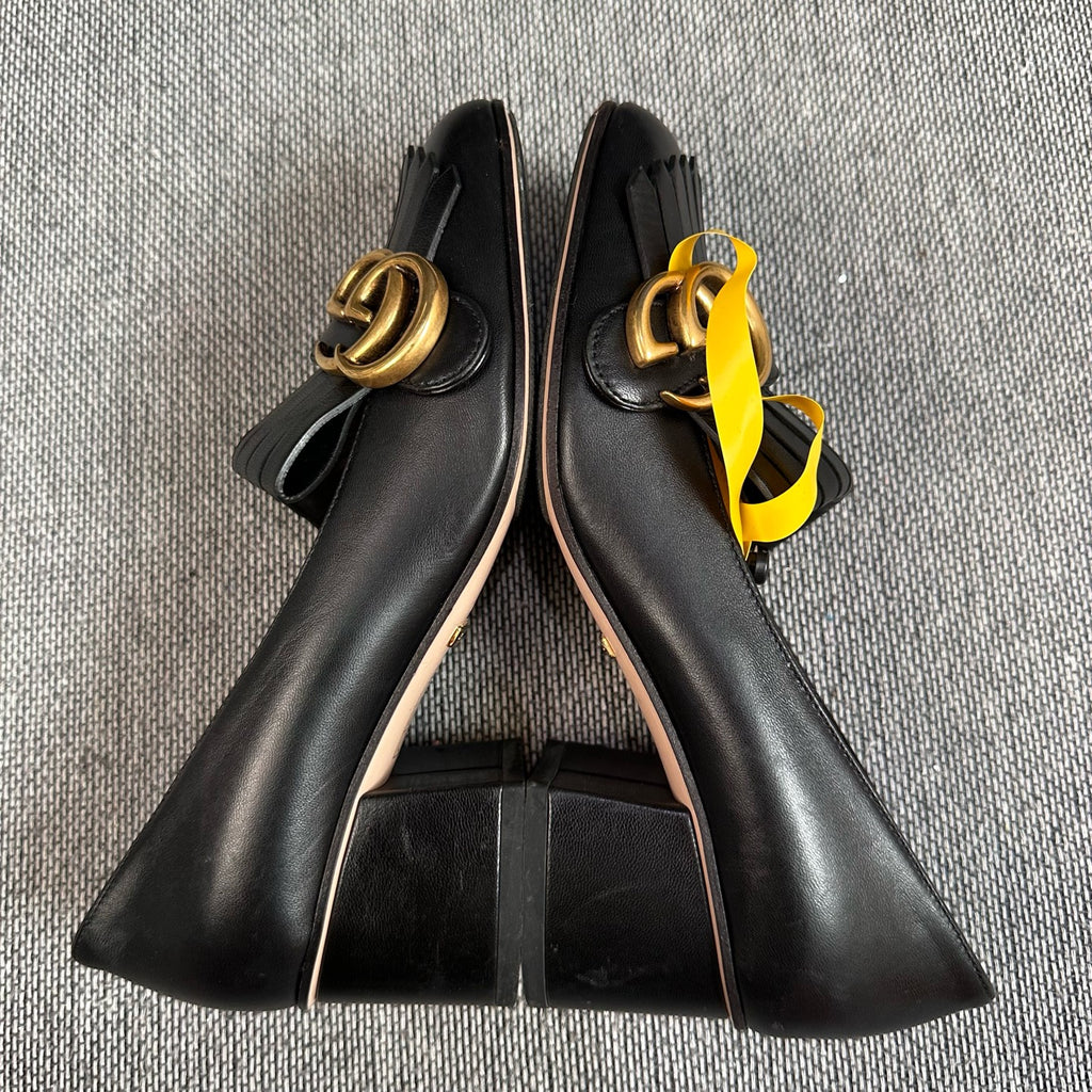 空白 Black High heels