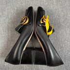 空白 Black High heels