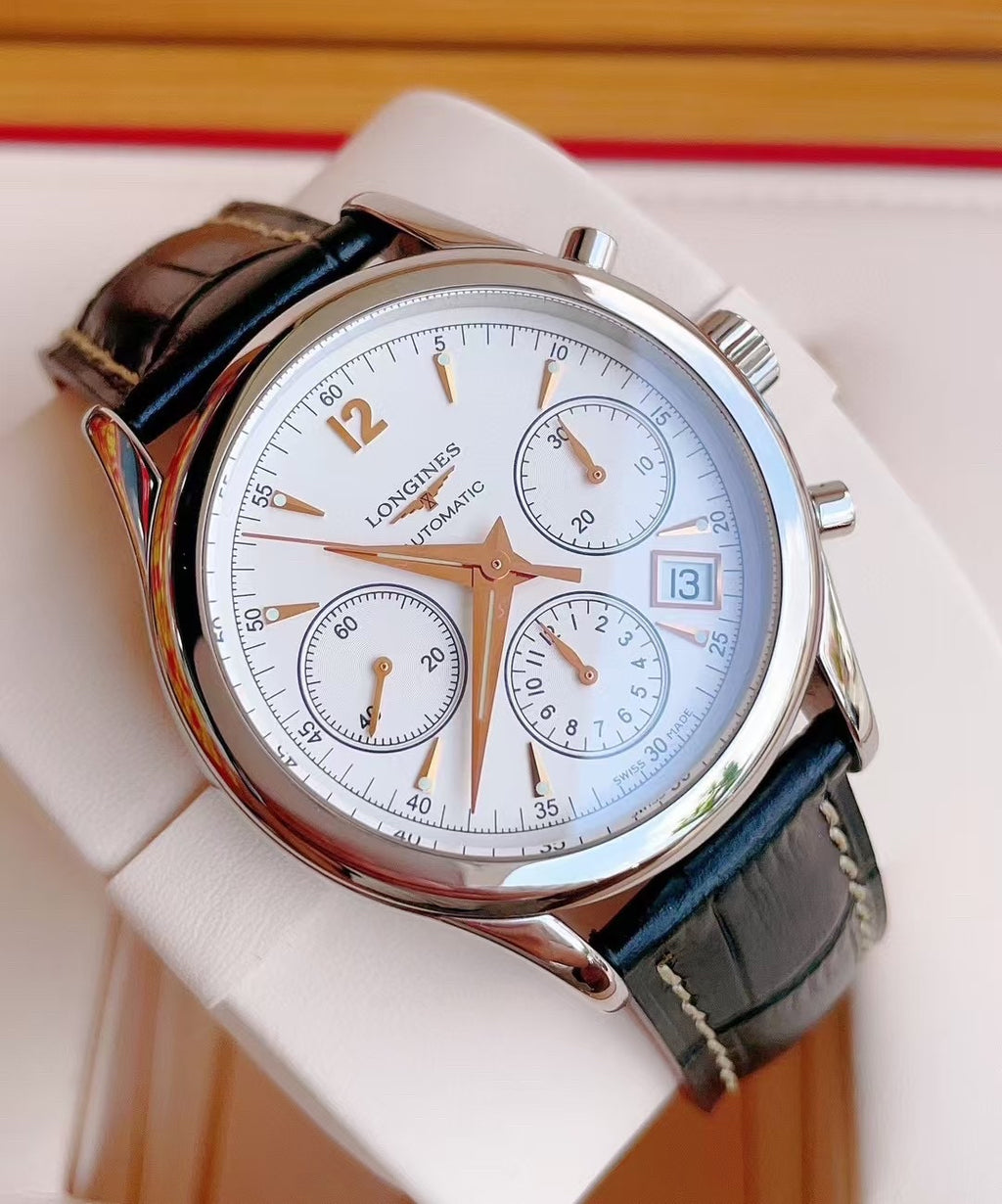 Longines Classic Reissue White Automatic (self-winding) watch 39 millimeters L2.742.4.76.2
