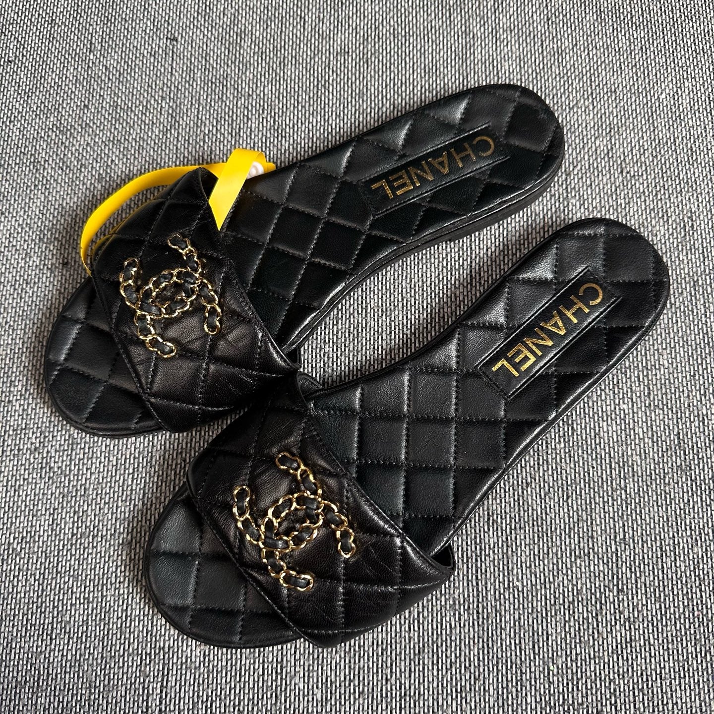 Chanel Black Flip flop
