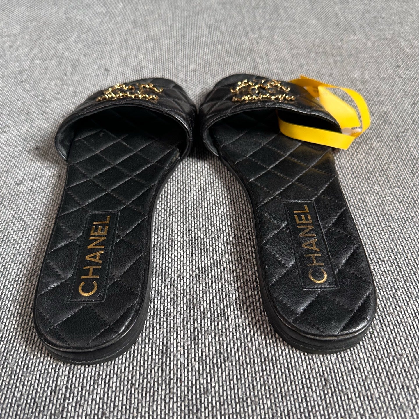 Chanel Black Flip flop