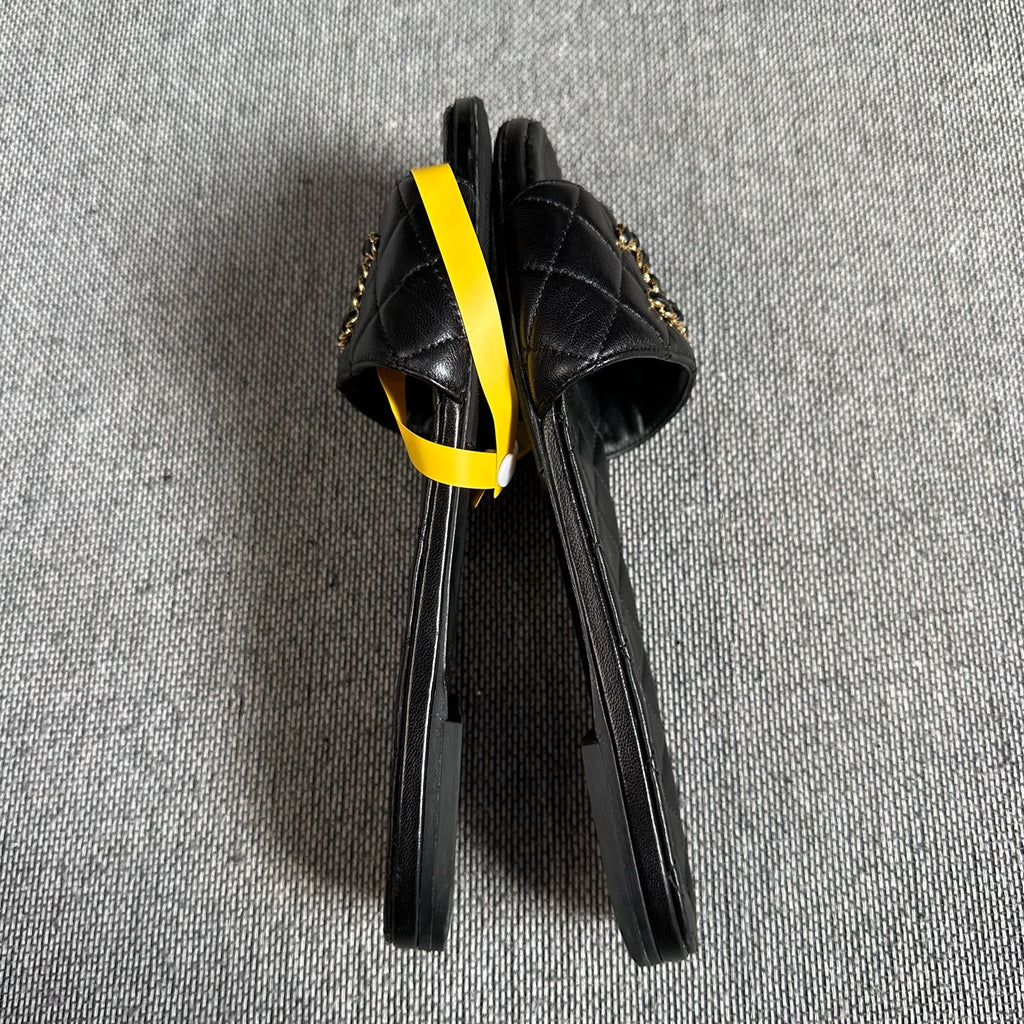 Chanel Black Flip flop