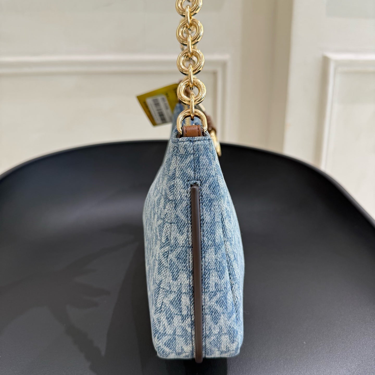 Michael Kors Nolita medium-sized underarm bag Blue 29*6*15.5CM 32S6GY5W6C416