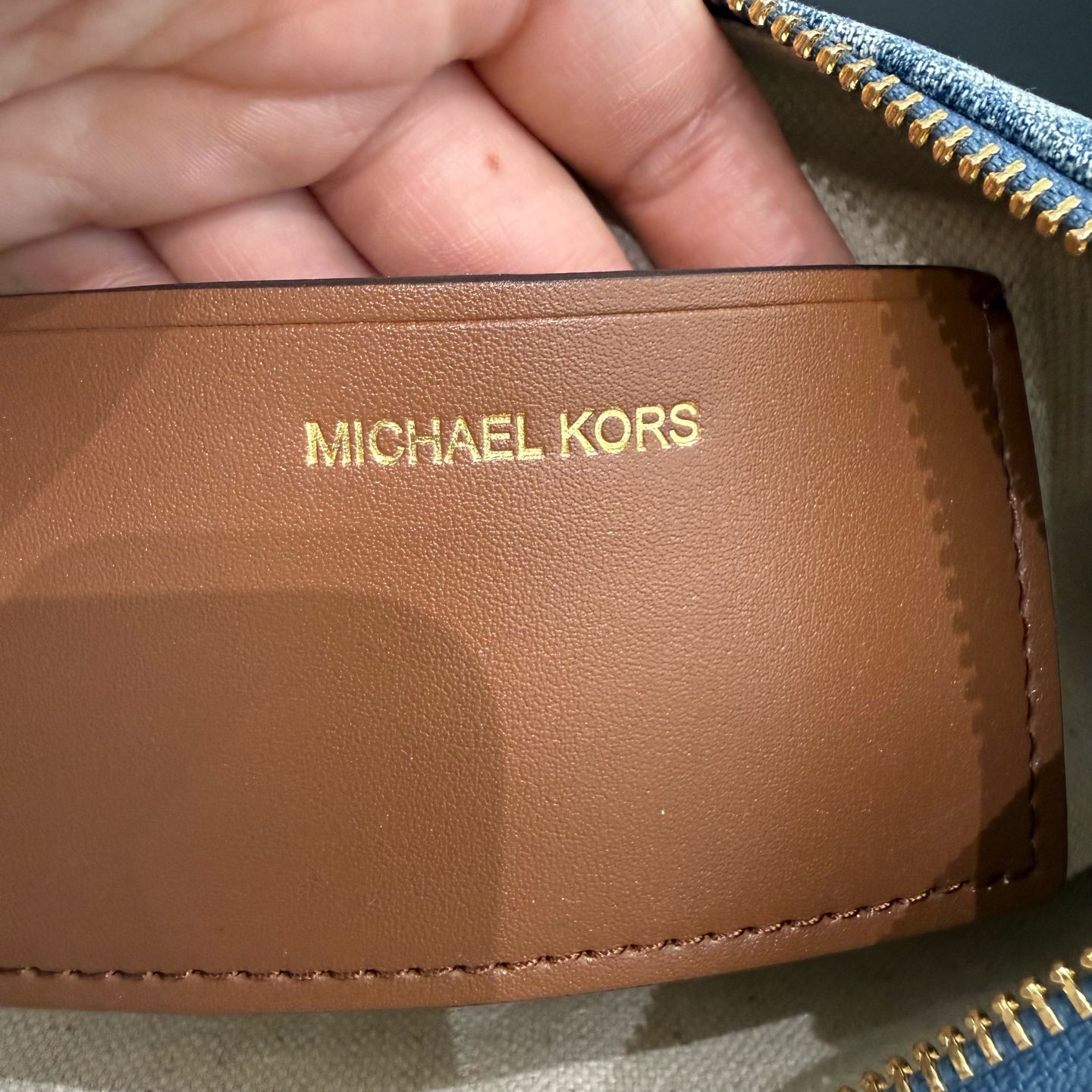 Michael Kors Nolita medium-sized underarm bag Blue 29*6*15.5CM 32S6GY5W6C416