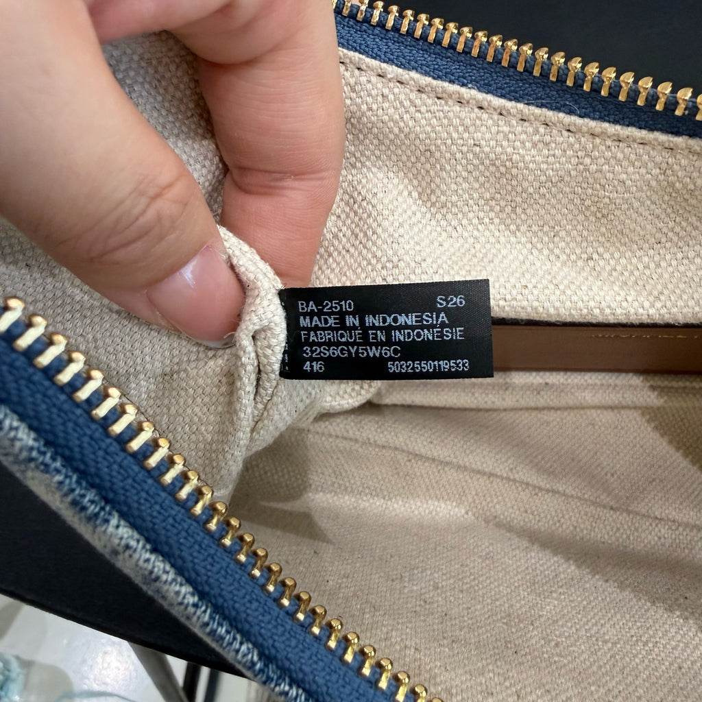 Michael Kors Nolita medium-sized underarm bag Blue 29*6*15.5CM 32S6GY5W6C416