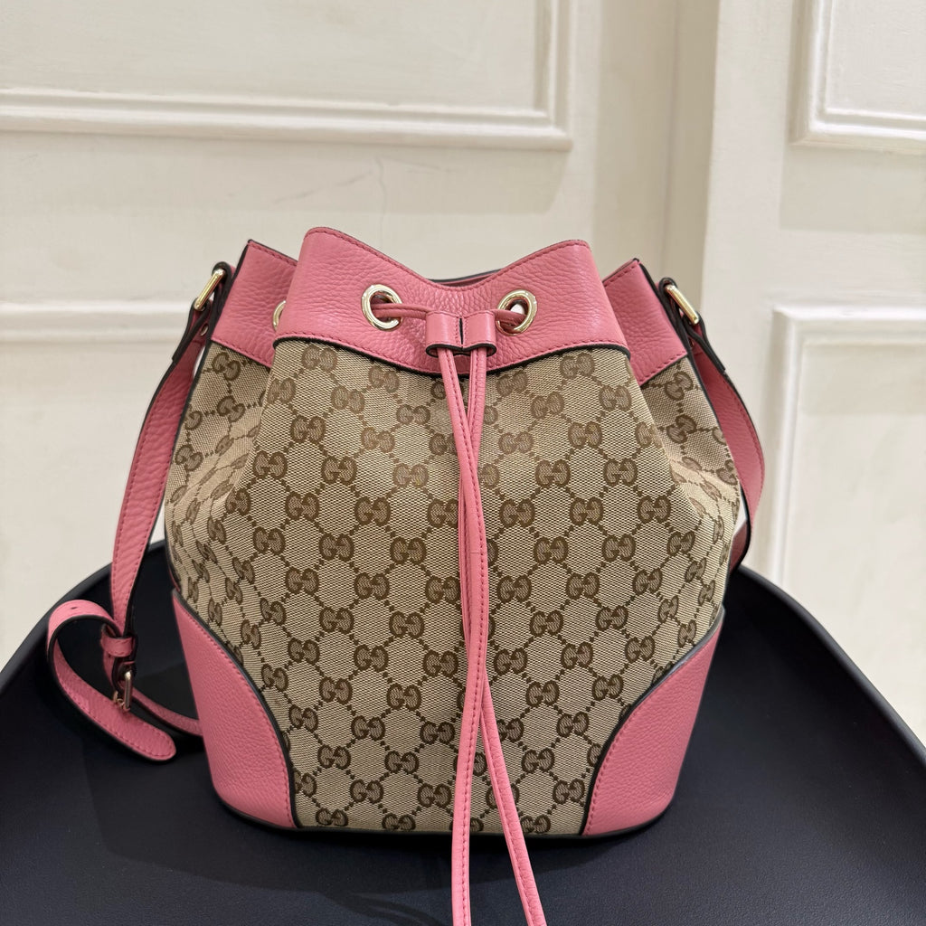 Gucci Canvas Bucket & Drawstring Bag