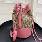 Gucci Canvas Bucket & Drawstring Bag