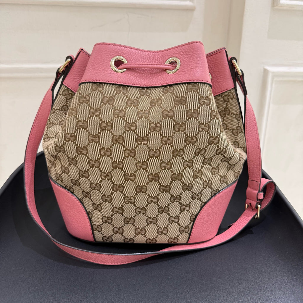Gucci Canvas Bucket & Drawstring Bag