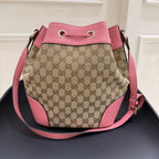 Gucci Canvas Bucket & Drawstring Bag