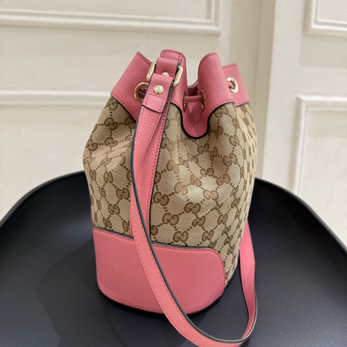 Gucci Canvas Bucket & Drawstring Bag