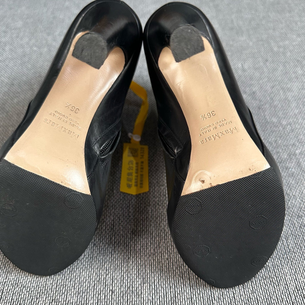 空白 Black Ankle boots