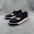 Fendi Alcantara Black Loafers