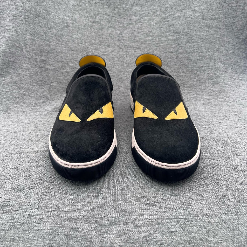 Fendi Alcantara Black Loafers