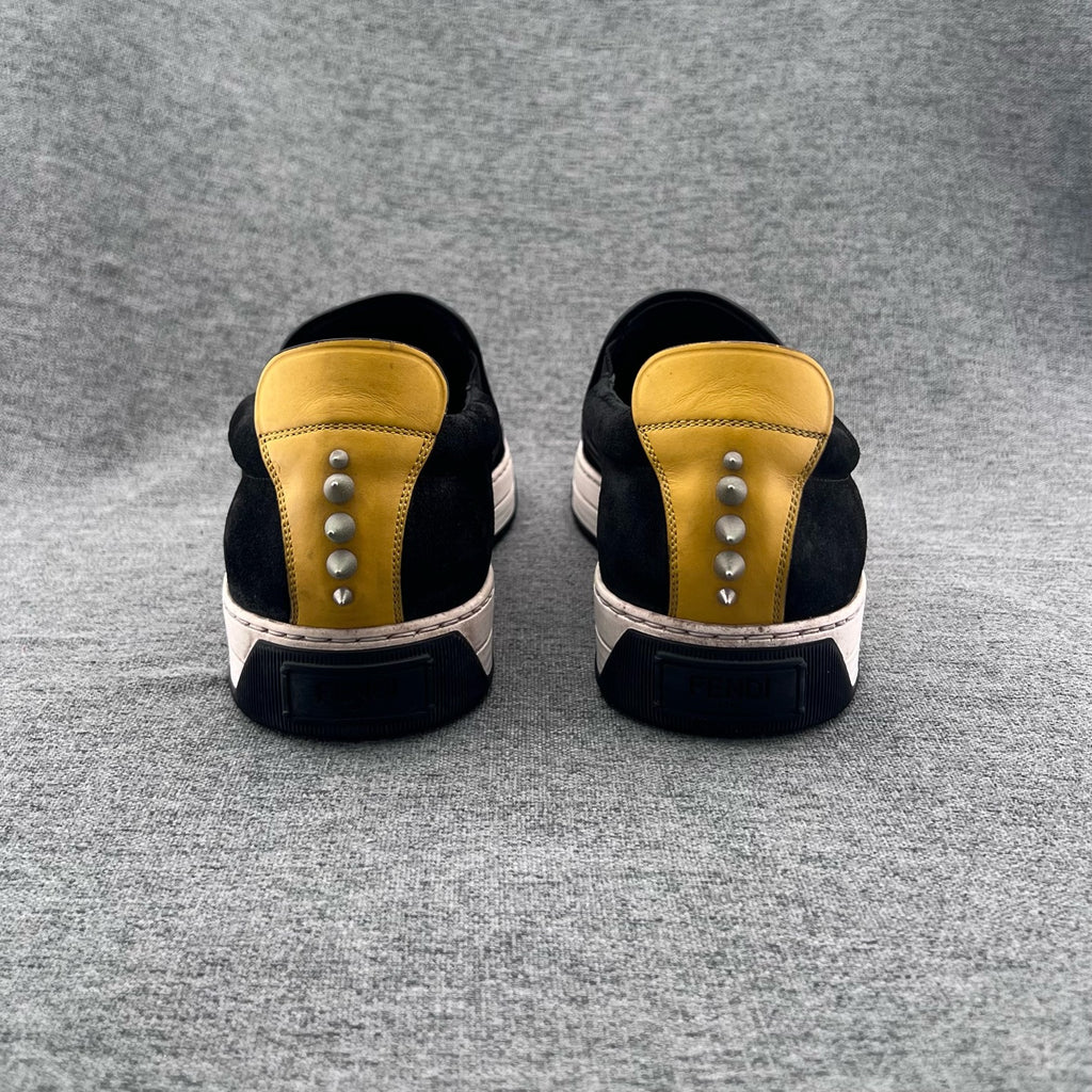 Fendi Alcantara Black Loafers
