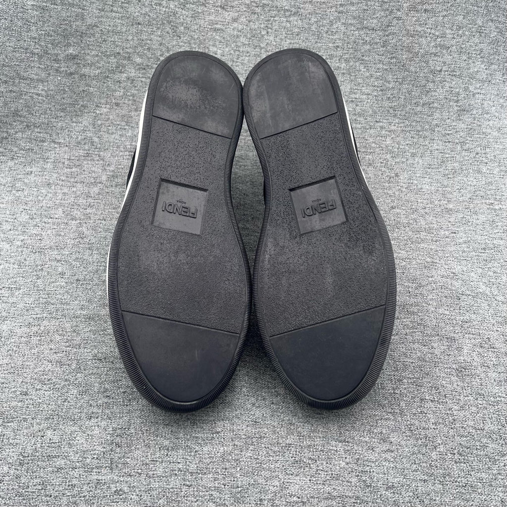 Fendi Alcantara Black Loafers