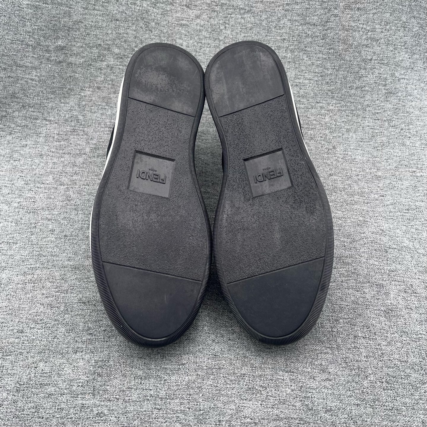 Fendi Alcantara Black Loafers