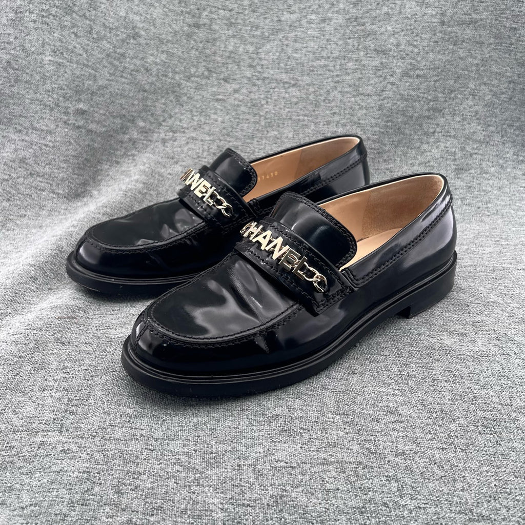 Chanel Metal Black Loafers