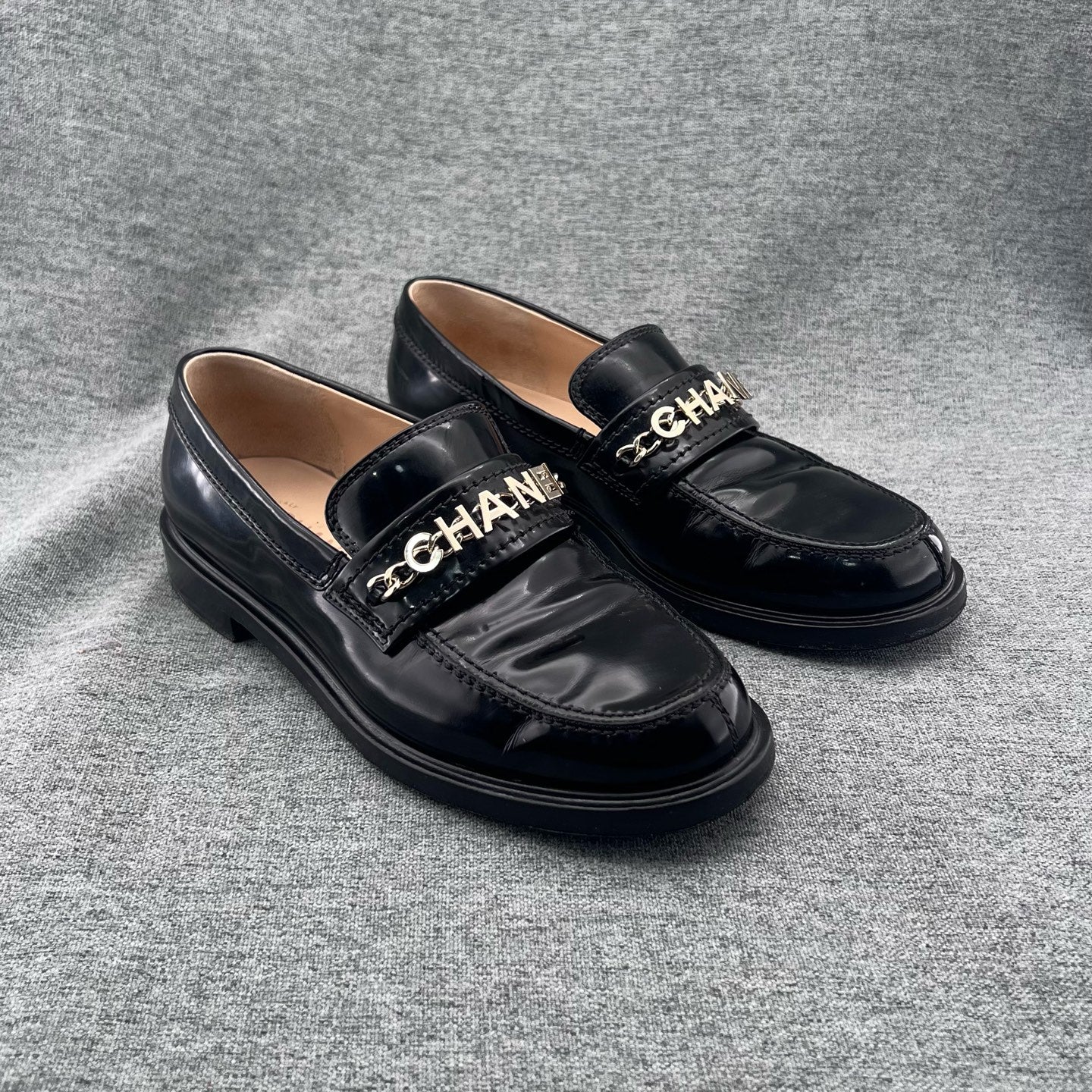 Chanel Metal Black Loafers