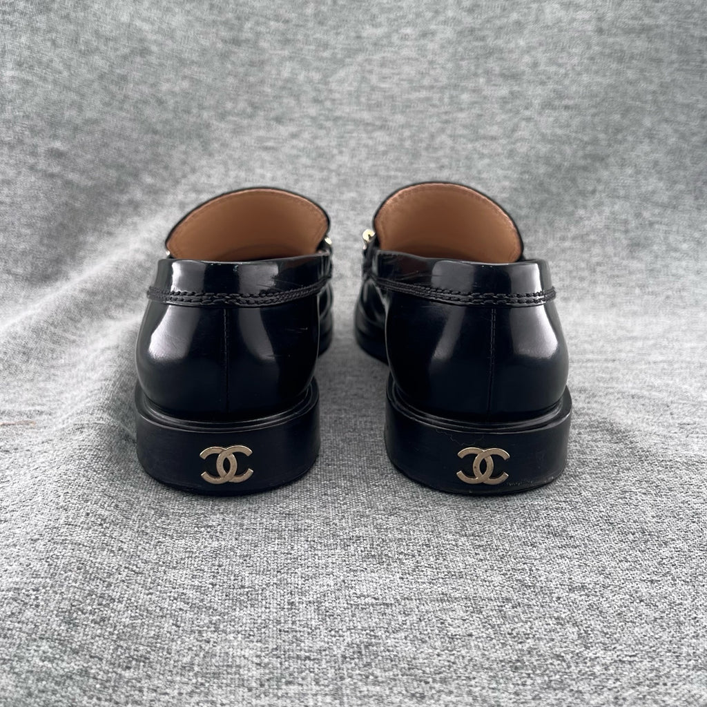 Chanel Metal Black Loafers