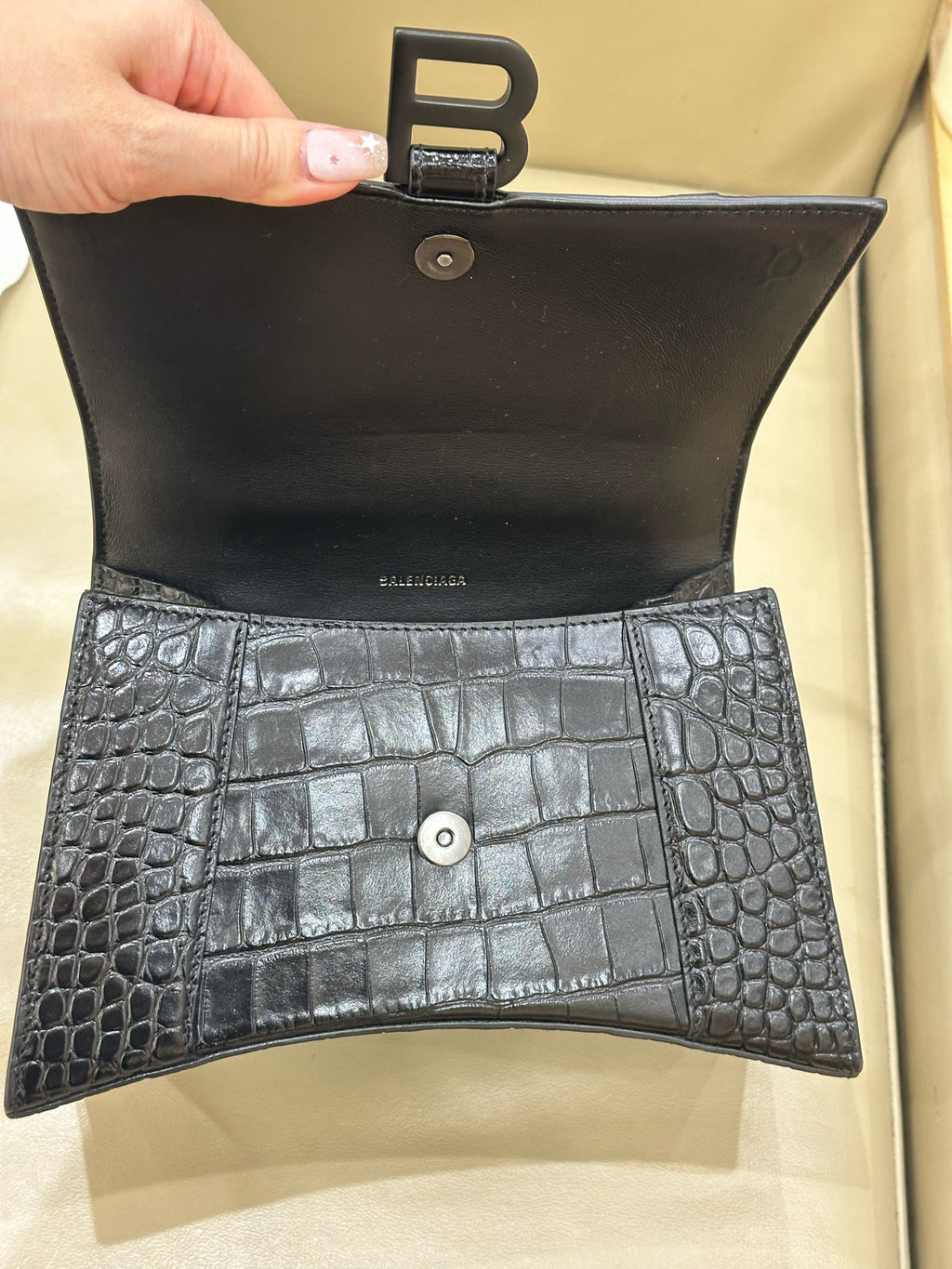 Balenciaga HOURGLASS Black 22.9 cm long x 14.0 cm high x 9.9 cm wide 5935461LR671000