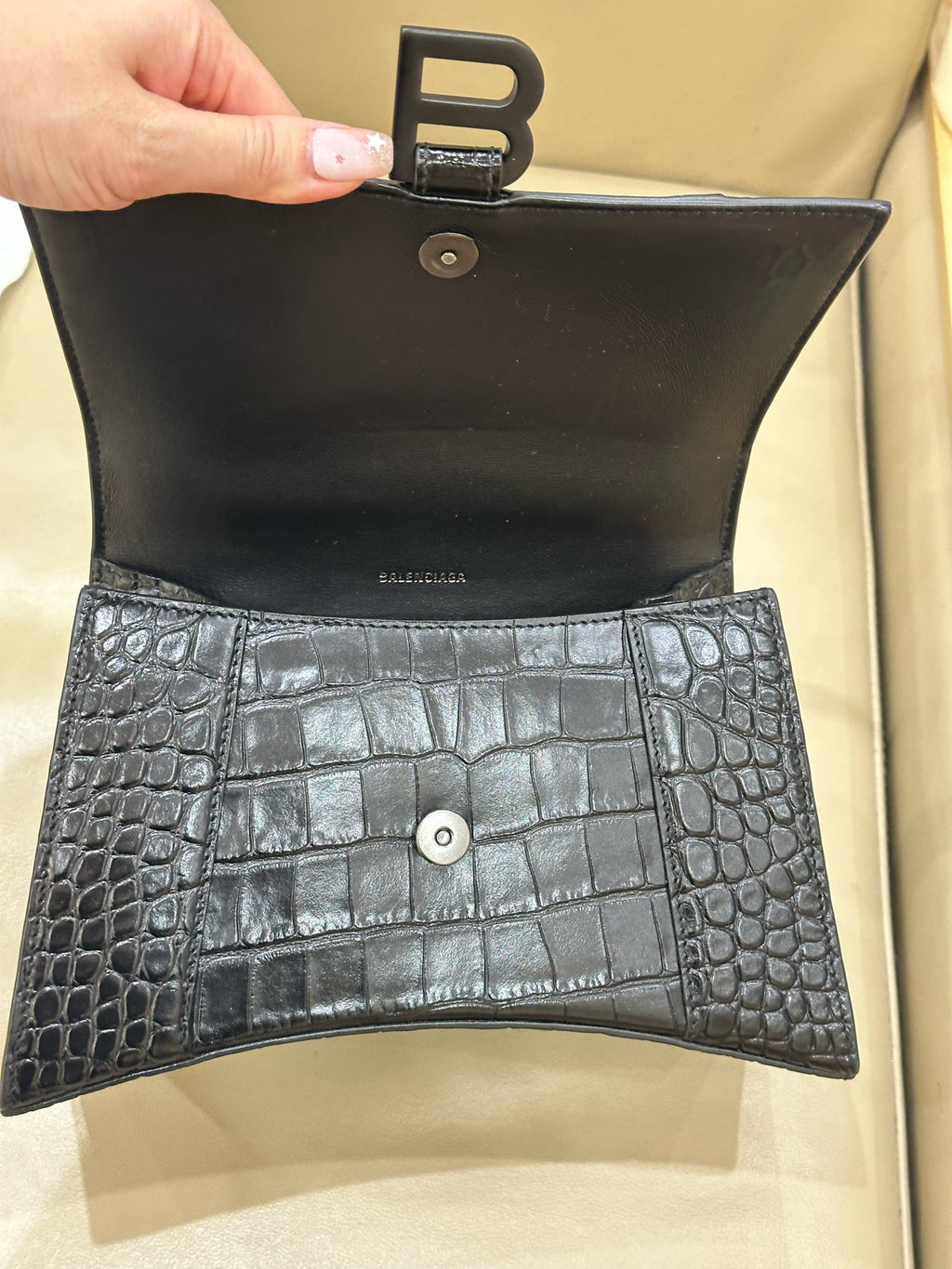 Balenciaga HOURGLASS Black 22.9 cm long x 14.0 cm high x 9.9 cm wide 5935461LR671000