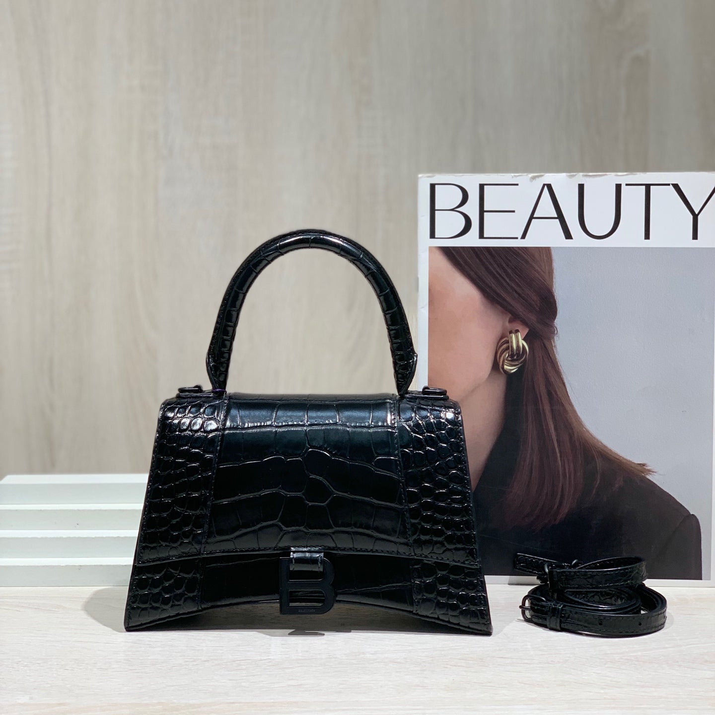 Balenciaga HOURGLASS Black 22.9 cm long x 14.0 cm high x 9.9 cm wide 5935461LR671000