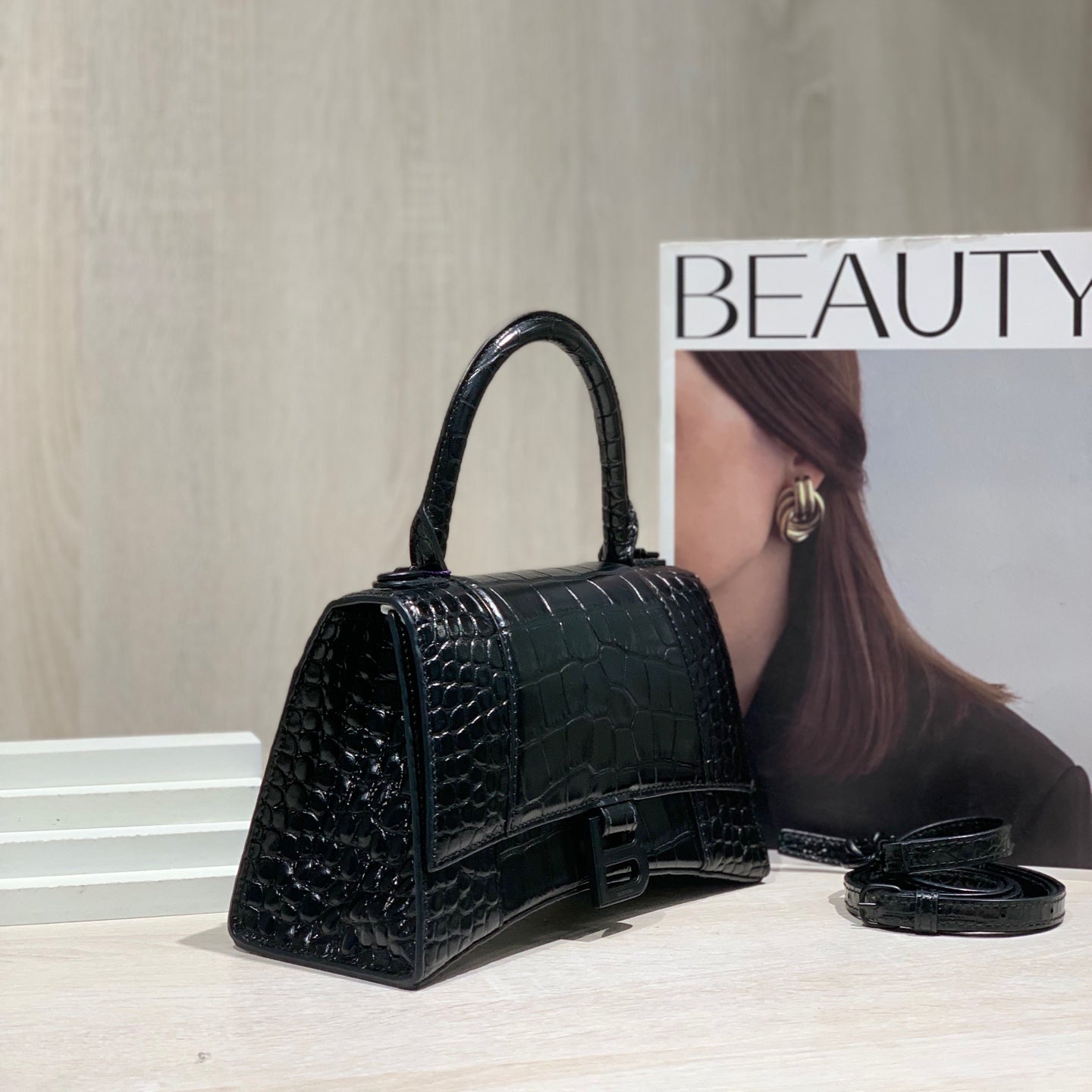 Balenciaga HOURGLASS Black 22.9 cm long x 14.0 cm high x 9.9 cm wide 5935461LR671000