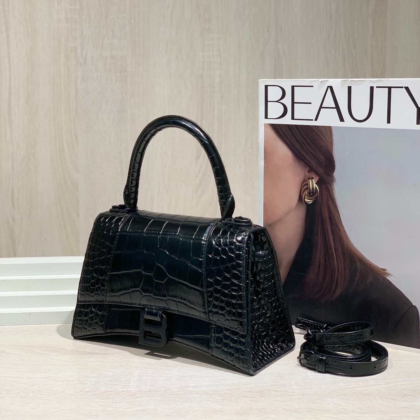 Balenciaga HOURGLASS Black 22.9 cm long x 14.0 cm high x 9.9 cm wide 5935461LR671000