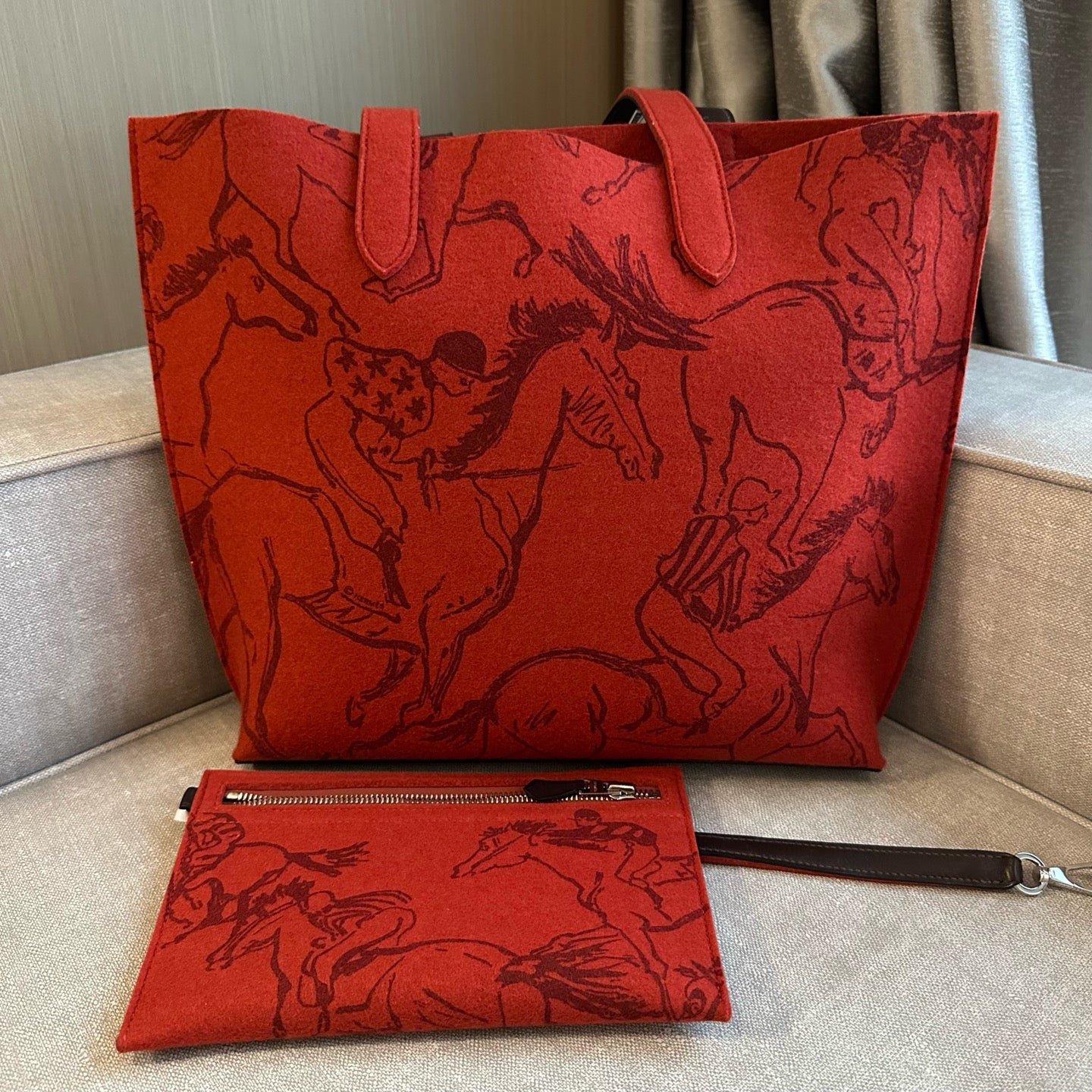 Hermes Felt Tote