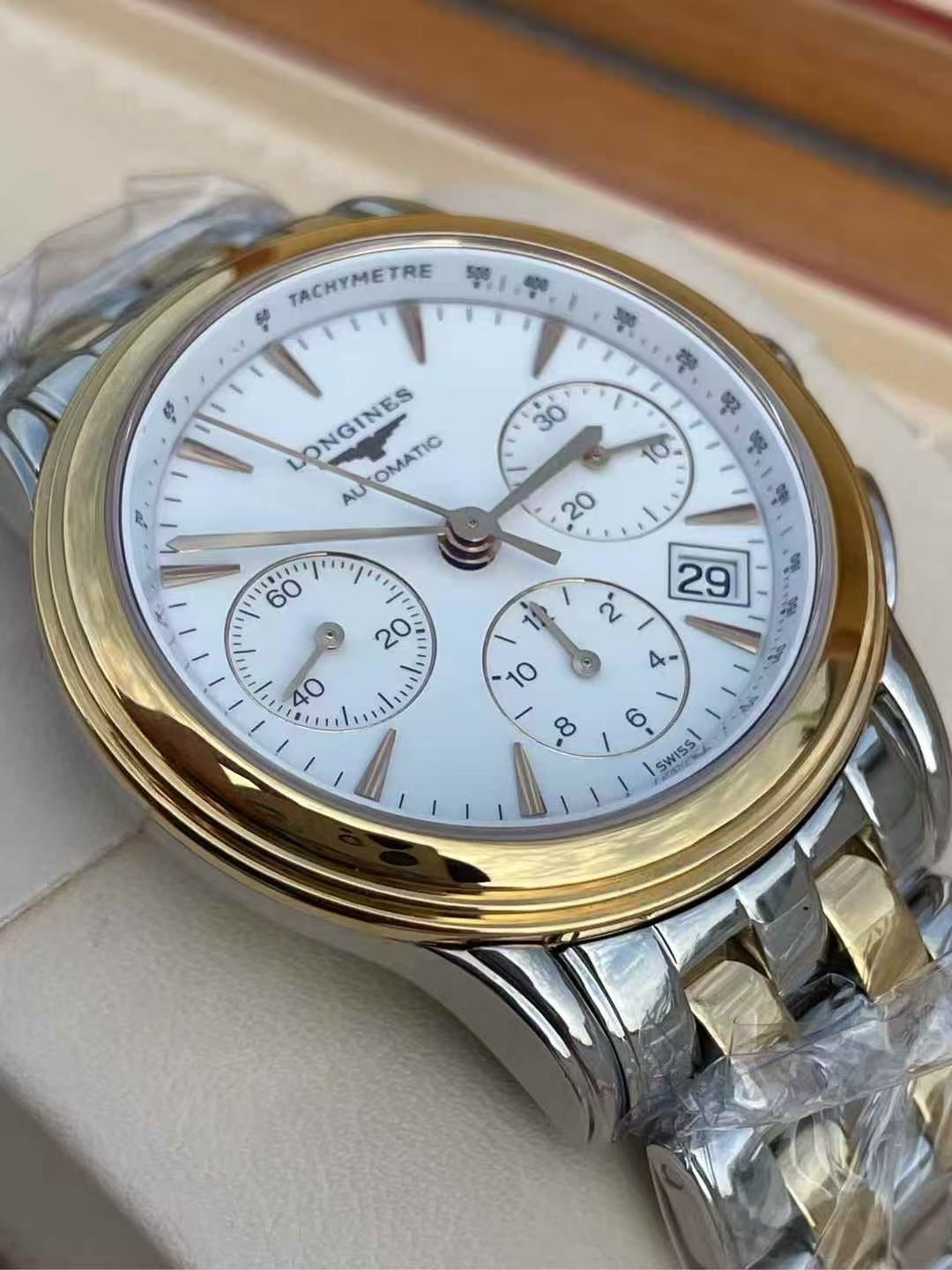 Longines Elegance White Automatic (self-winding) watch 39 millimeters L4.803.3.22.7